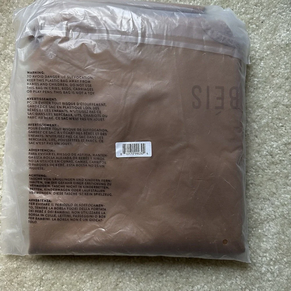 BÉIS Carry-On Luggage Cover Camel NWT $58 Travel Suitcase Protector